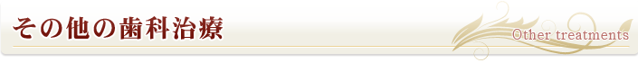 その他の歯科治療